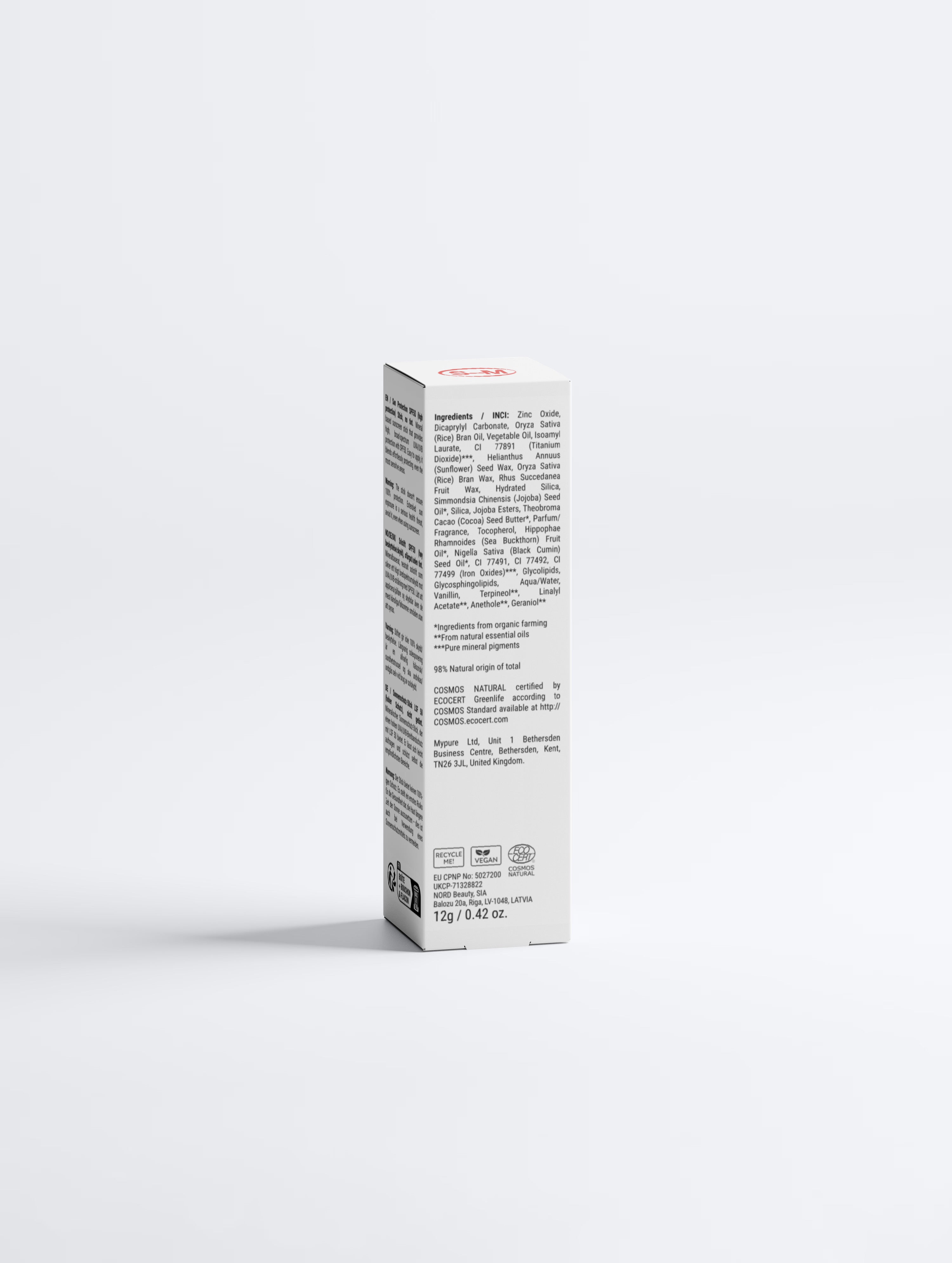 SunMer Day Shield High-Performance SPF50 Sun Stick — COSMOS Natural Certified